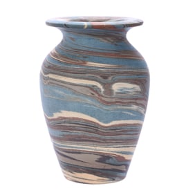 Vase, Niloak Art Pottery, Partial Original Paper Label