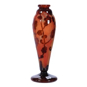 Vase, Charles Schneider French Cameo Art Glass Signed Le Verre Francais