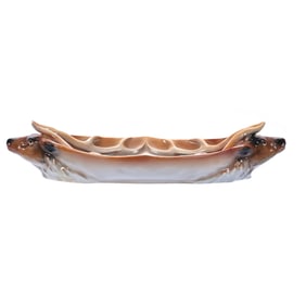Figural Celery Tray, Elk, Royal Bayreuth Blue Mark