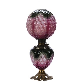 Gone With Wind Parlor Lamp, Artichoke Pattern By Pittsburgh