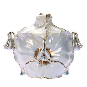 Figural Humidor, Unmarked Royal Bayreuth, Pansy Pattern