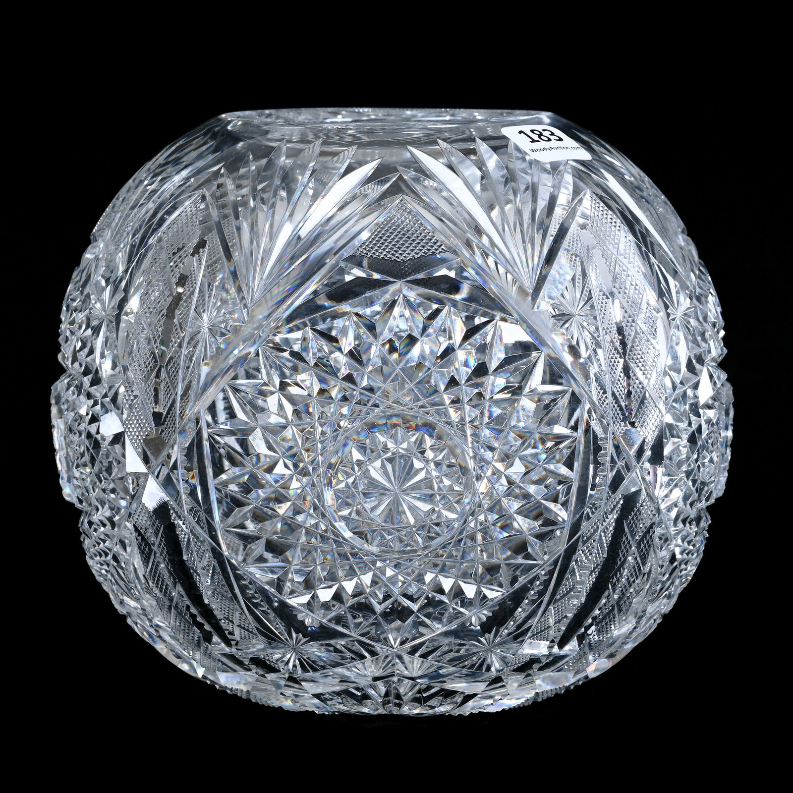 Rose Bowl, American Brilliant Cut Glass, "Caprice" Pattern By Higgins & Seiter (1 of 3)