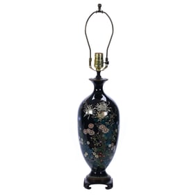 Table Lamp Base, Japanese Cloisonne