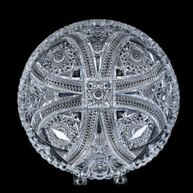 Low Bowl, American Brilliant Cut Glass, Columbia Pattern By Blackmer