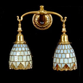 Double Light Wall Sconce By Duffner & Kimberly, Circa 1910