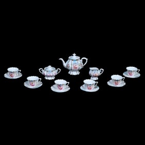 Child's Tea Set, Nine Piece, Unmarked R.S. Prussia