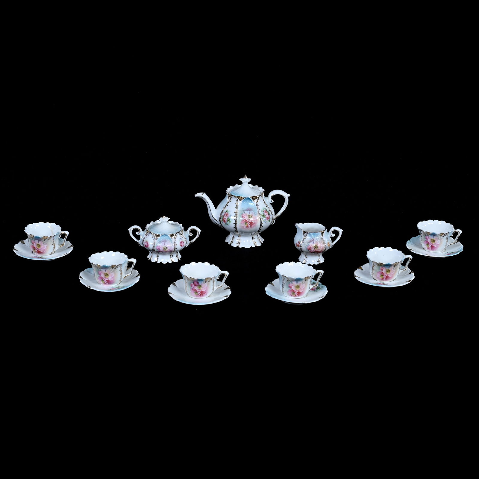 Child's Tea Set, Nine Piece, Unmarked R.S. Prussia (1 of 5)