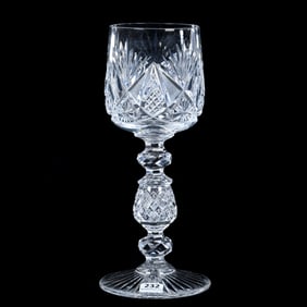 Chalice, Brilliant Period Cut Glass, Pattern #3165/17 By Val St. Lambert