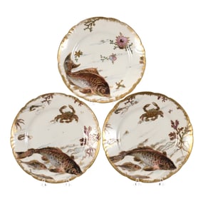 (3) Plates Marked C.F. Haviland Limoges