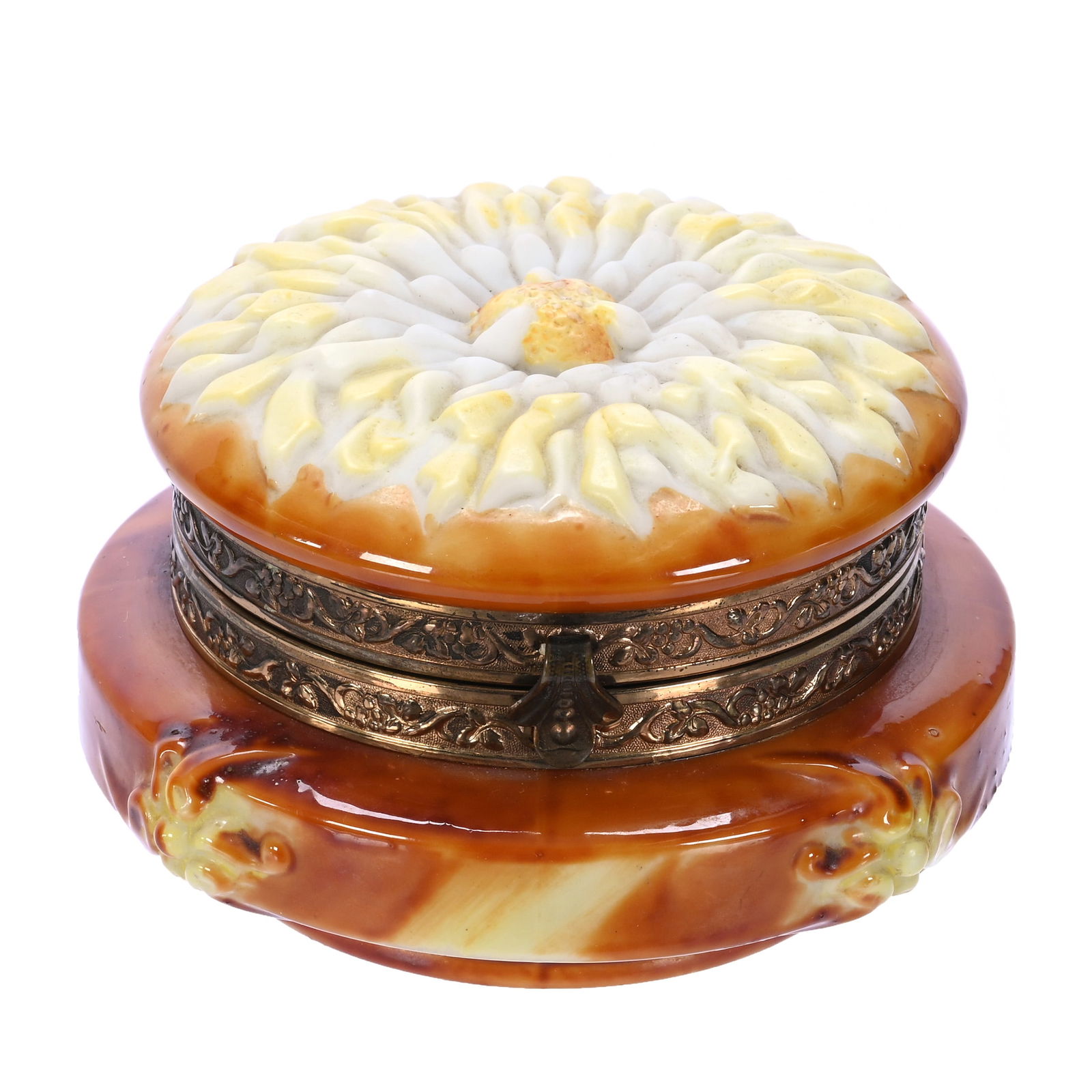 Jewel Box, Wave Crest Stamp Mark, Zinnia Blown Mold Lid (1 of 4)