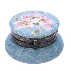 Jewel Box Marked Kelva Art Glass