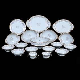 Table Service Marked Theodore Haviland Limoges, (18) Piece Set, Schleiger Pattern #330