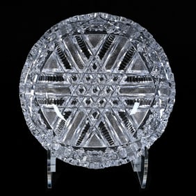 Bowl, American Brilliant Cut Glass, Six Alternating Sections Of Hobstar, Prism, Crosscutting And