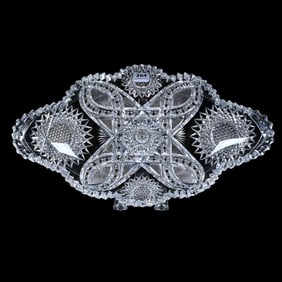 Ice Cream Tray, American Brilliant Cut Glass