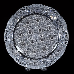 Low Bowl, American Brilliant Cut Glass, Royal Pattern By Hunt