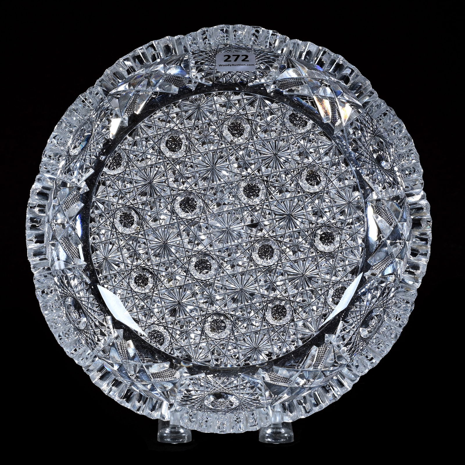 Low Bowl, American Brilliant Cut Glass, Royal Pattern By Hunt (1 of 2)