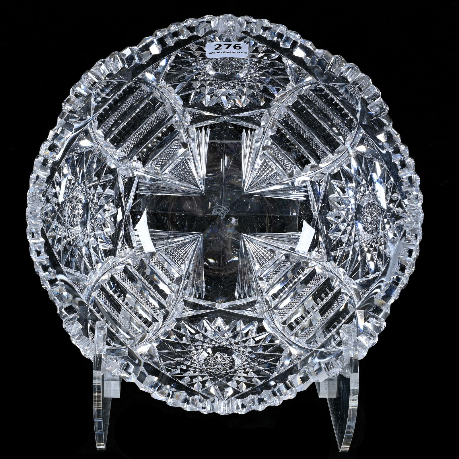 Bowl, American Brilliant Cut Glass, Signed Libbey Senora Pattern (1 of 3)