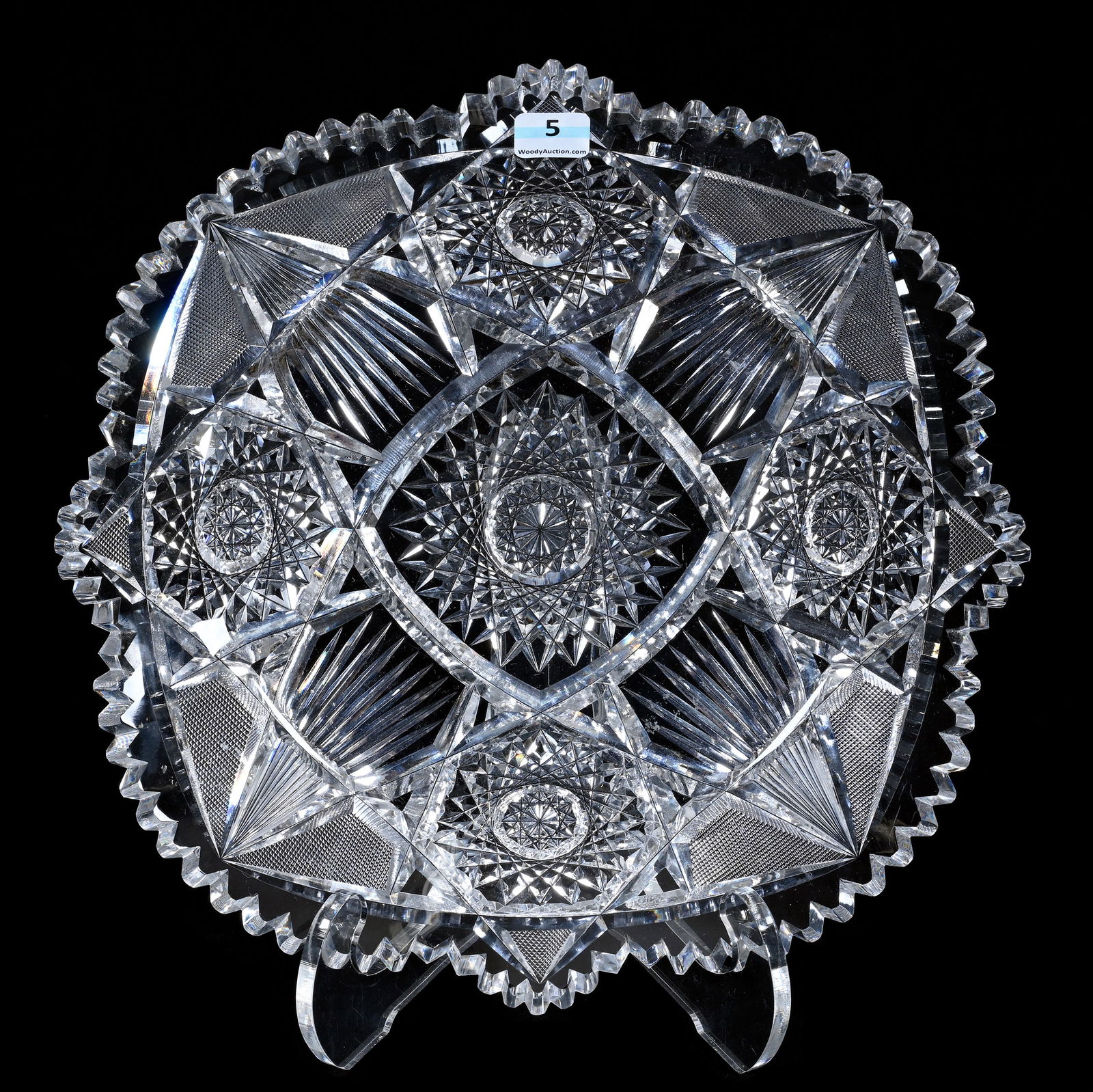 Round Tray, American Brilliant Cut Glass (1 of 2)