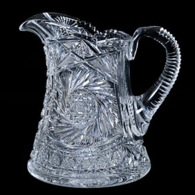 Water Pitcher, American Brilliant Cut Glass