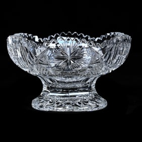 Pedestal Mayonnaise Bowl, American Brilliant Cut Glass