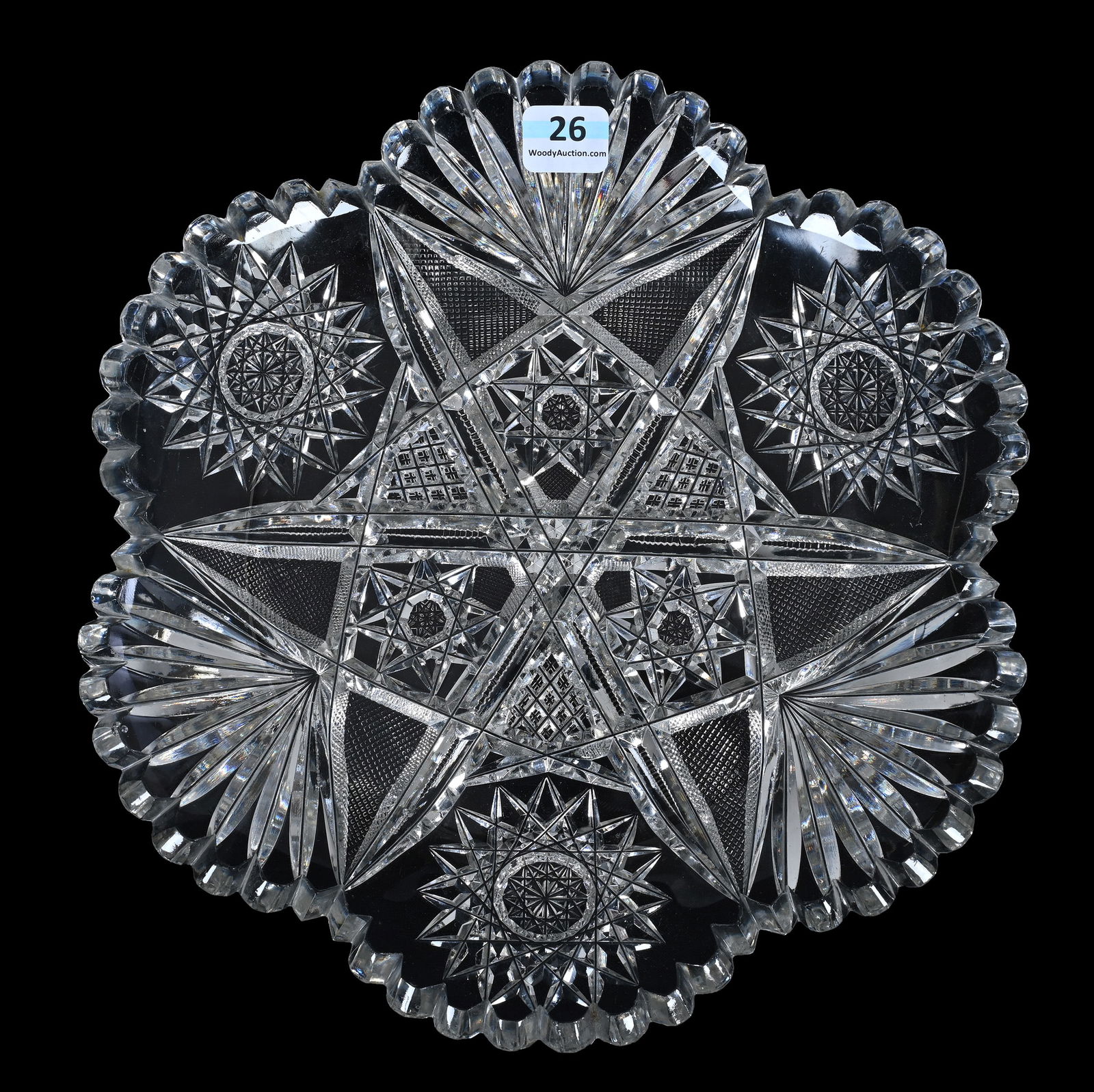 Round Tray, American Brilliant Cut Glass (1 of 2)