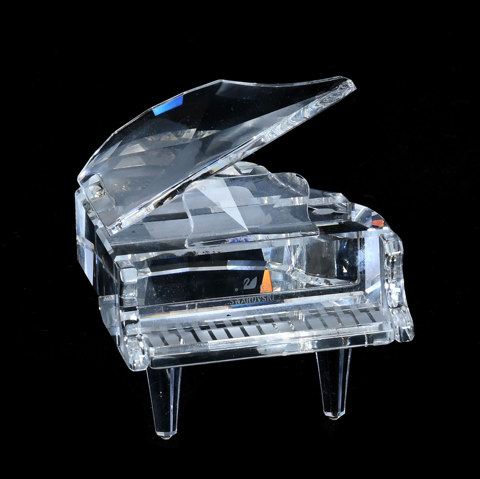 Figurine, Grand Piano, Swarovski Crystal Swan Mark (1 of 3)