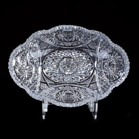 Banana Bowl, American Brilliant Cut Glass