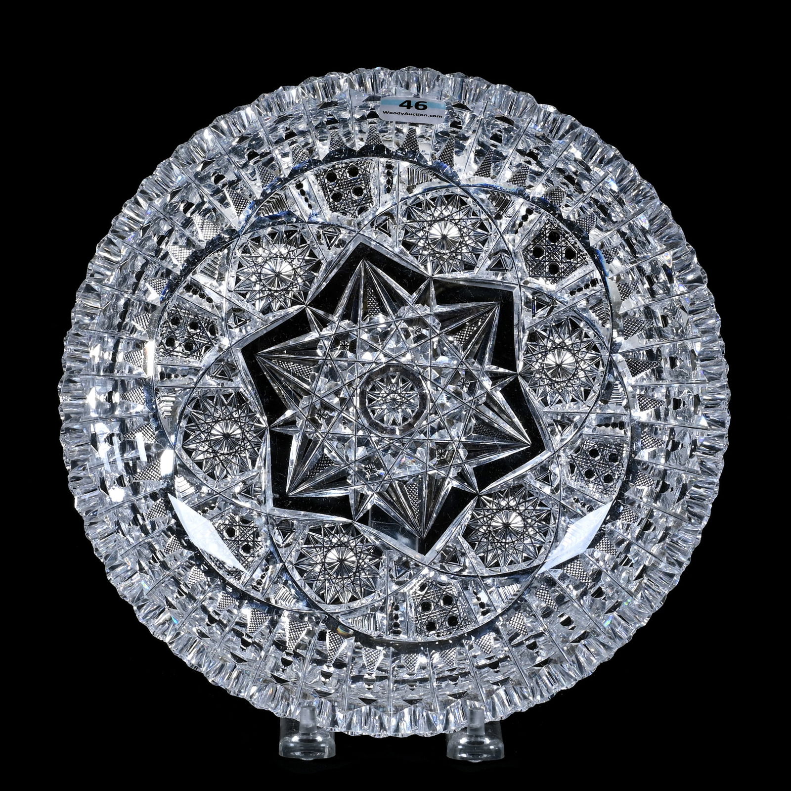 Bowl, American Brilliant Cut Glass, Signed Libbey, Ellsmere Pattern (1 of 5)