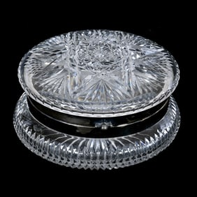 Dresser Box, American Brilliant Cut Glass, Pearl Pattern By Pairpoint