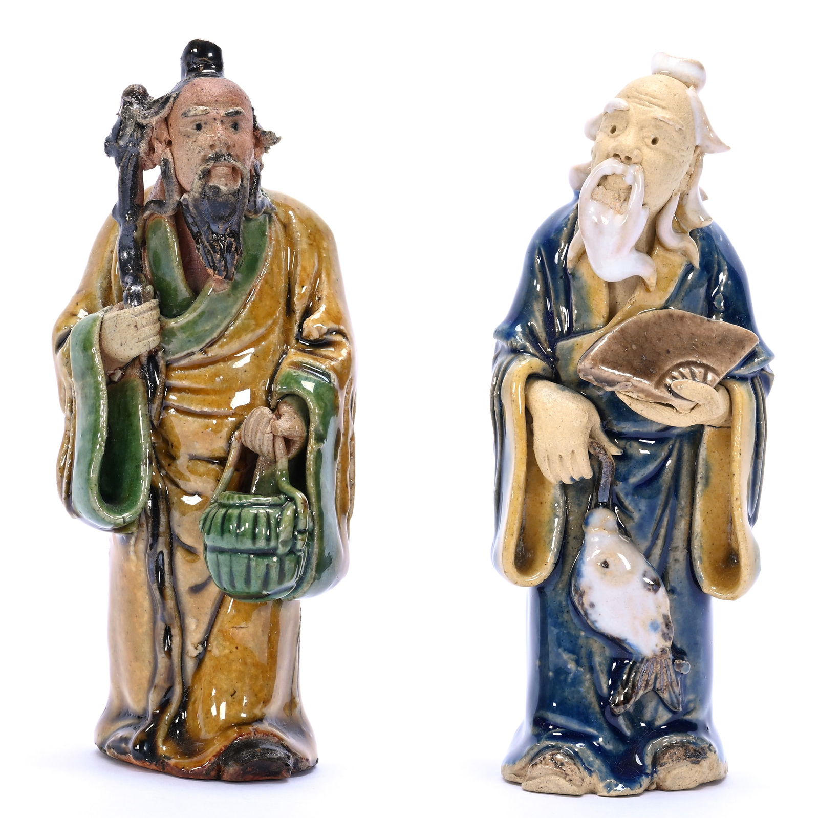 Pair Figurines, Chinese Mud Men (1 of 3)