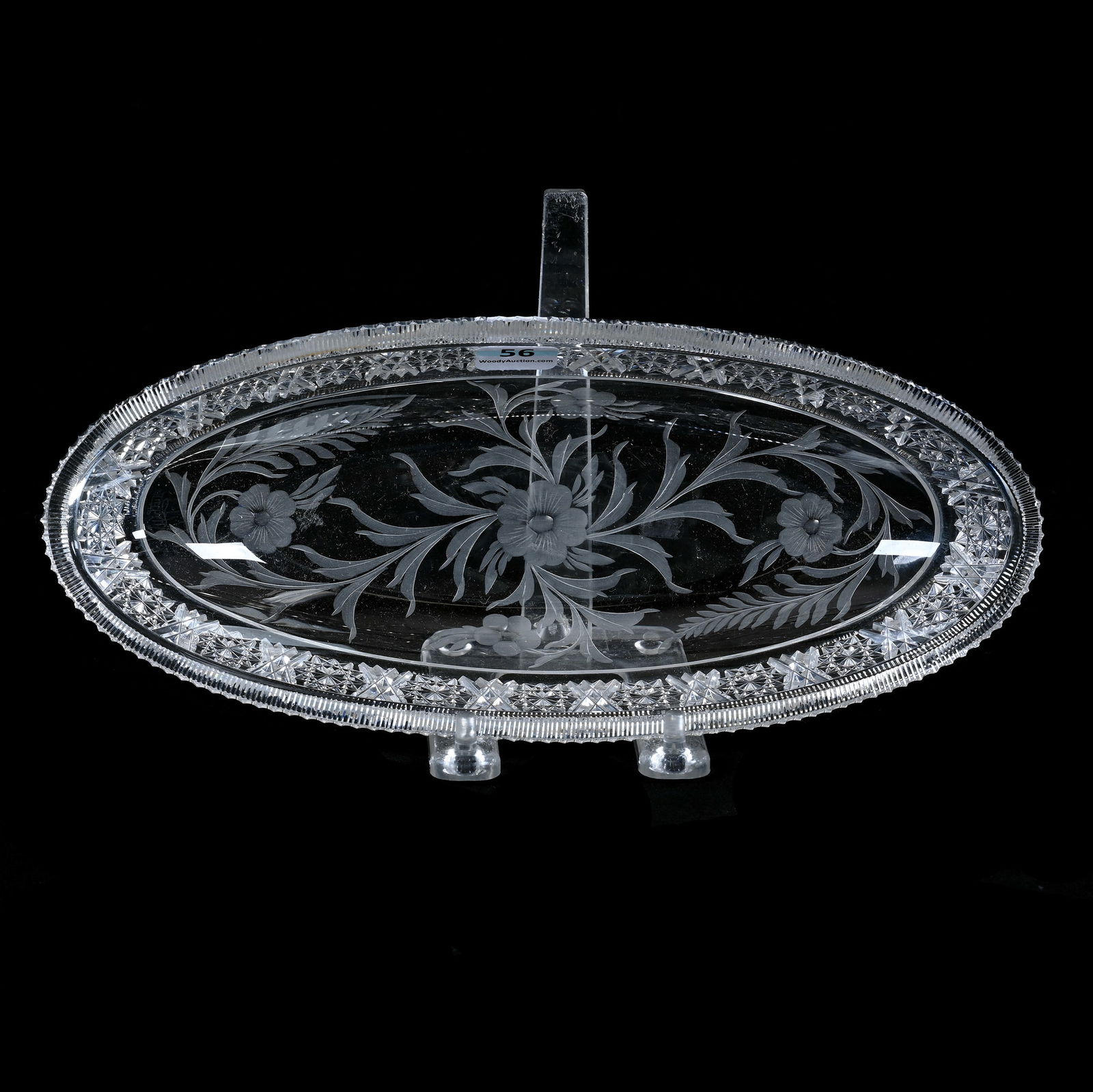 Celery, American Brilliant Cut Glass, Signed Tuthill Rosaceae Pattern (1 of 2)