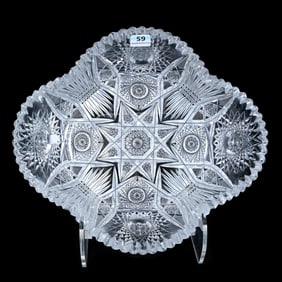 Oval Bowl, American Brilliant Cut Glass