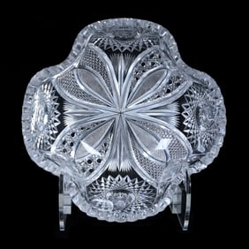 Square Bowl, American Brilliant Cut Glass