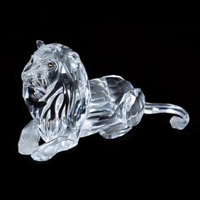 Figurine, Marked Swarovski Crystal, 1985 Annual Edition Inspiration Africa "The Lion"