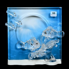 Three Dimensional Plaque, Swarovski Crystal Wonders Of The Sea, New In Box