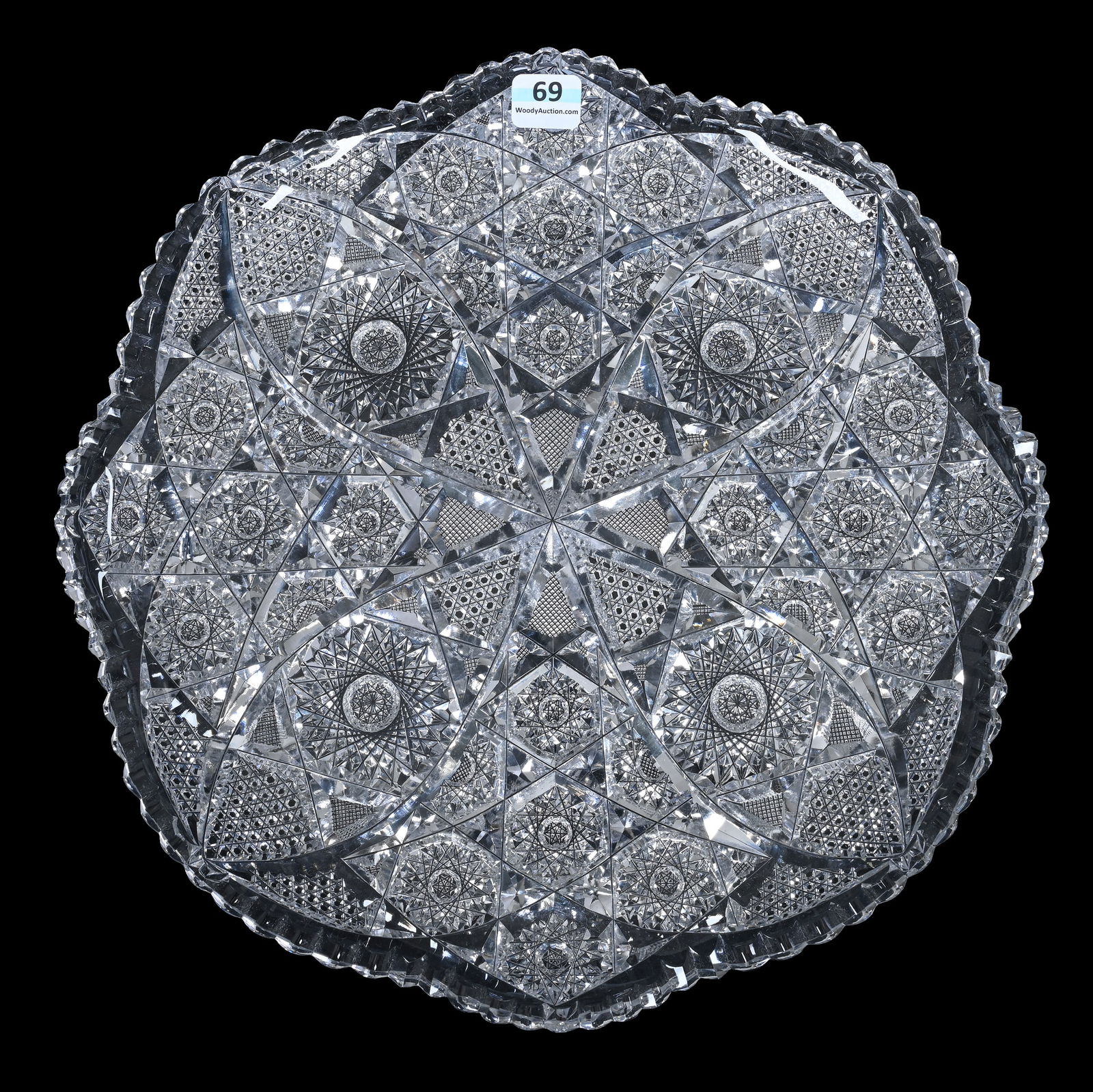 Round Tray, ABCG, Four Alternating Sections Of Hobstar Cluster, Vesica, Nailhead Diamond, And (1 of 2)