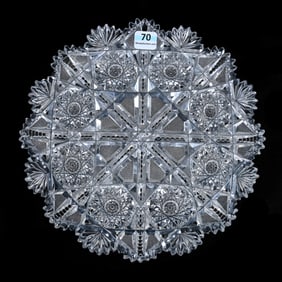 Plate, American Brilliant Cut Glass