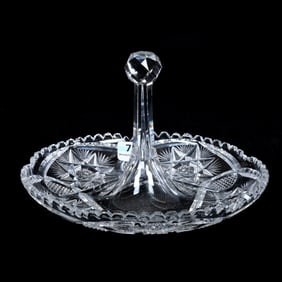 Stick Dish, American Brilliant Cut Glass, By Meriden Pattern No. 136