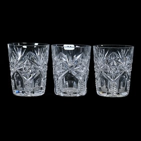 (3) Tumblers, American Brilliant Cut Glass