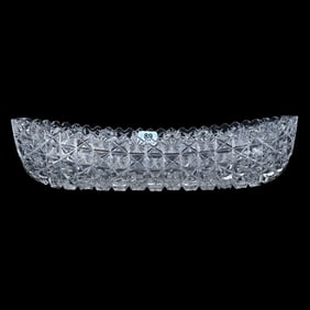 Canoe Shaped Relish, American Brilliant Cut Glass
