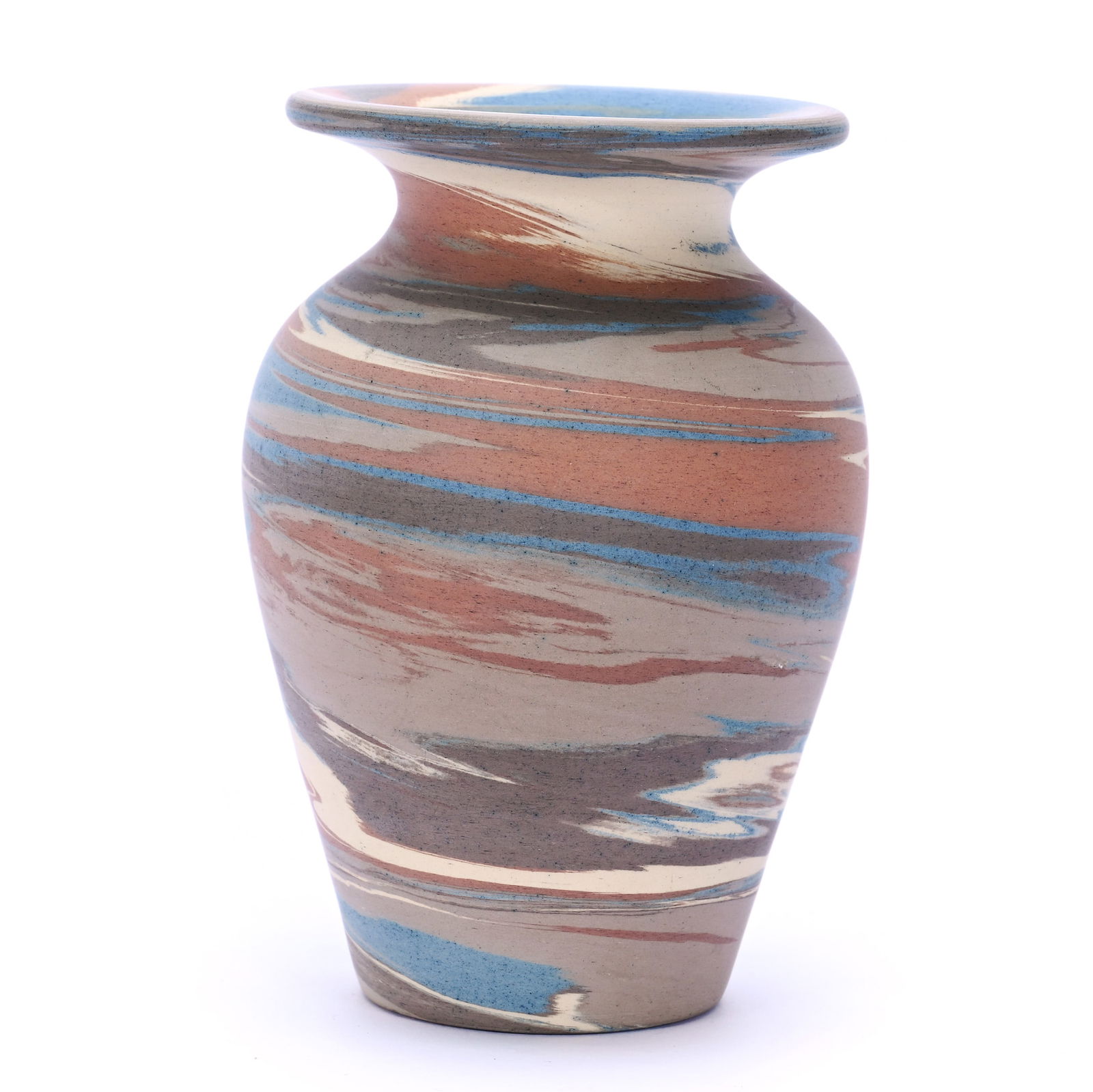 Vase, Niloak 1st Art Pottery Mark: Vase, Niloak 1st Art Pottery Mark, 4.5" x 3.25" 3.25", .46 Pounds, Estate Of Michael D. Robinson, Louisiana.