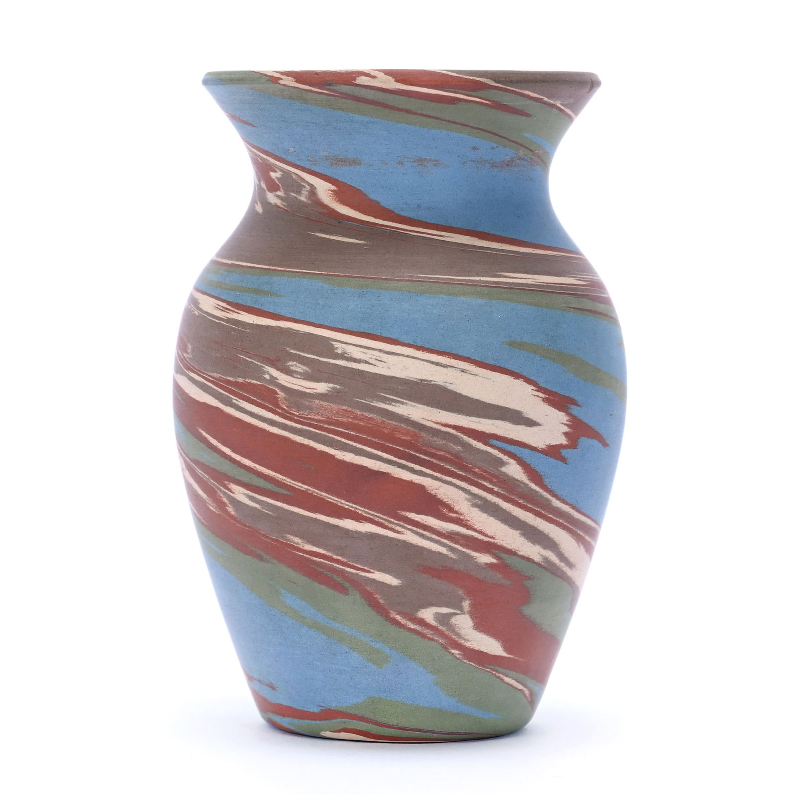 Vase, Niloak 2nd Art Pottery Mark: Vase, Niloak 2nd Art Pottery Mark, 3.25" x 2.25" x 2.25", .24 Pounds, Estate Of Michael D. Robinson, Louisiana.