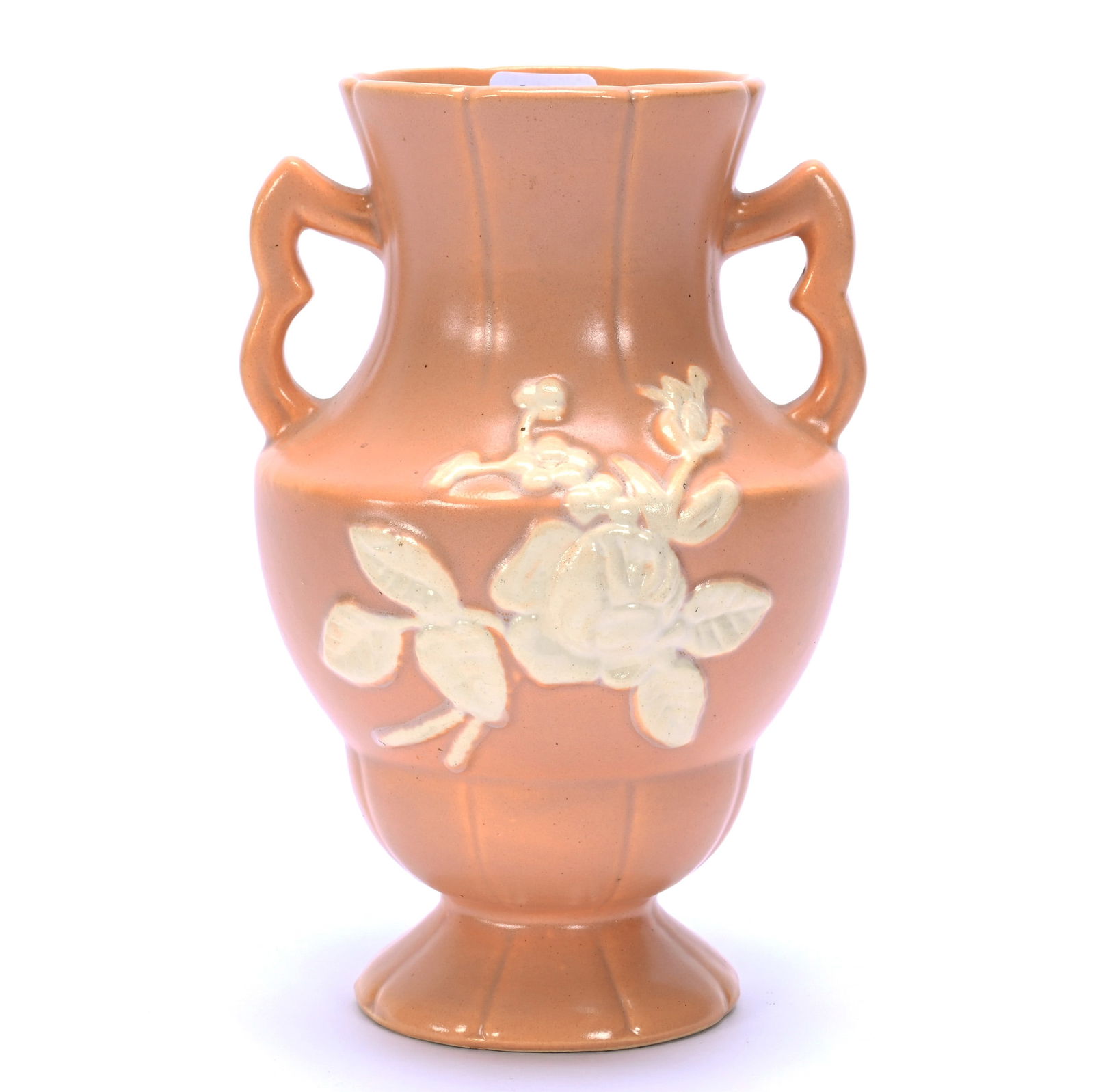 Two Handled Vase, Marked Weller Art Pottery, Cameo Pattern (1 of 3)