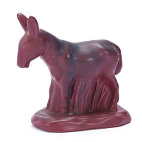 Figural Paperweight, Van Briggle Art Pottery, Mule, Mulberry Glaze