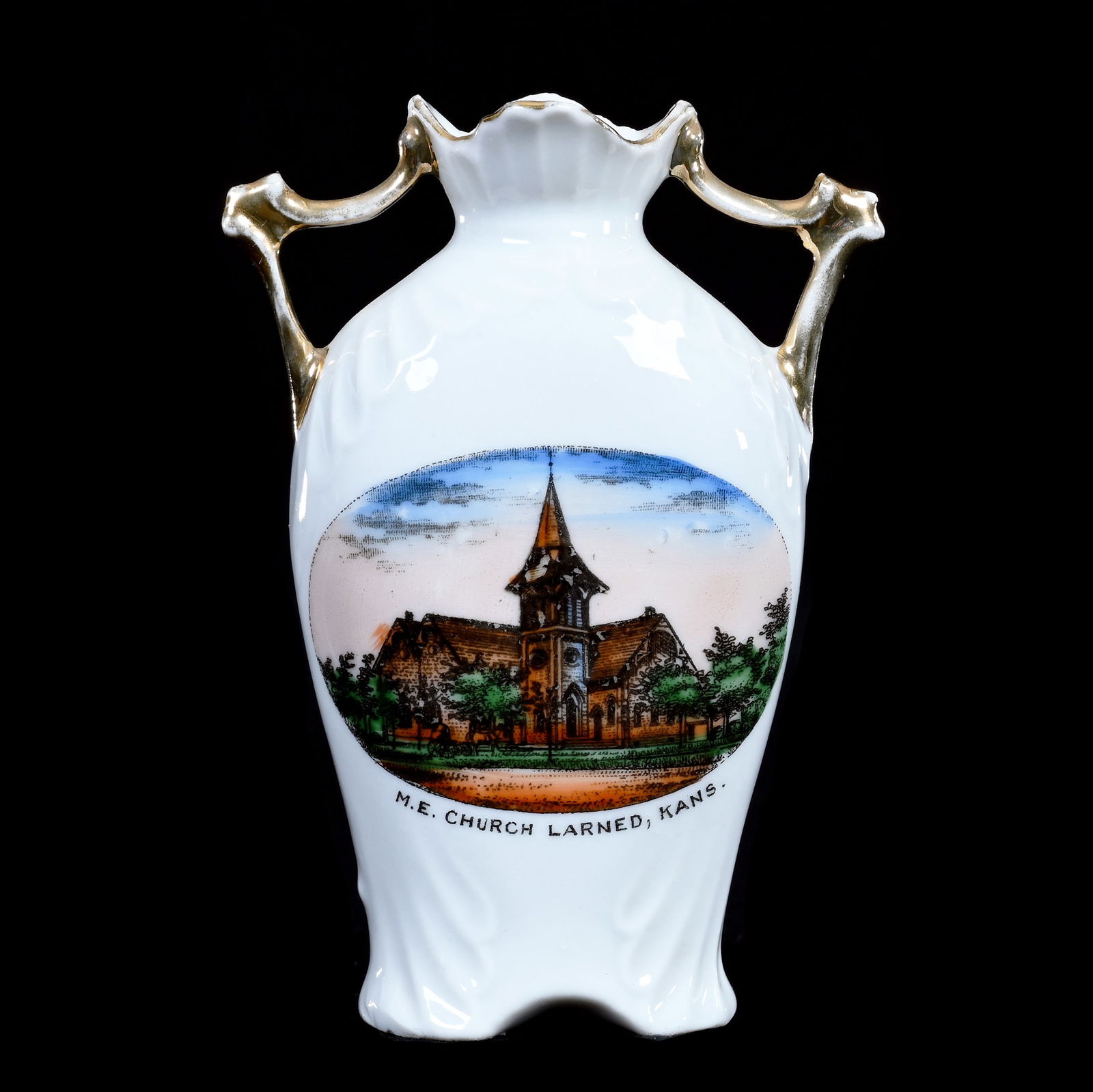 Souvenir Vase, Two Handles, Marked Made In Germany (1 of 3)