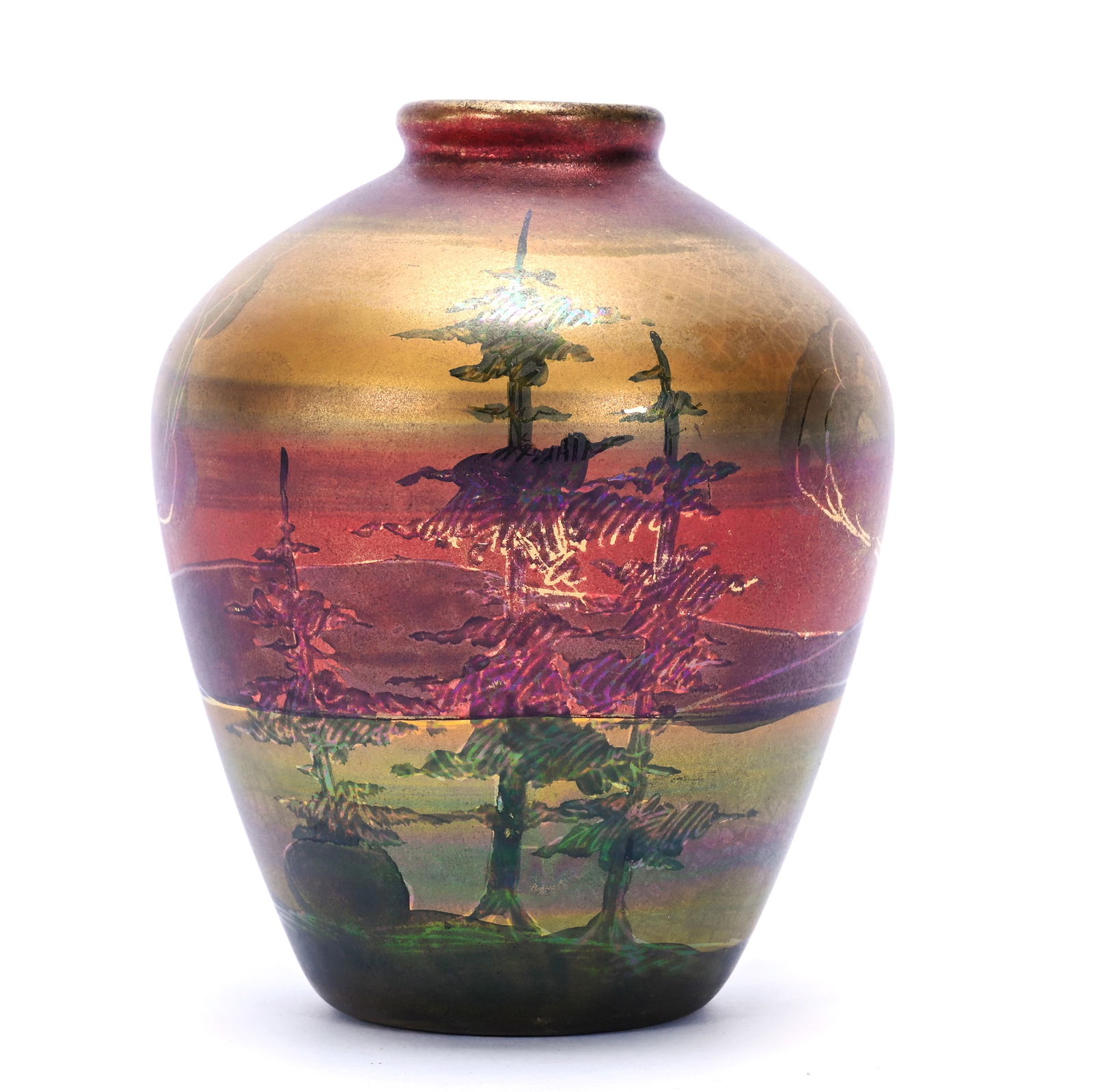 Vase, Unmarked Weller Lasa Art Pottery (1 of 3)