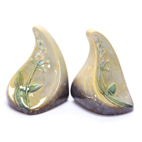 Pair Bookends, Roseville #259 Art Pottery, Windcraft Pattern
