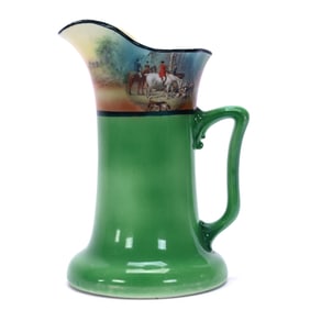 Pitcher, Royal Bayreuth Blue Mark, Fox Hunt Scenic Decor