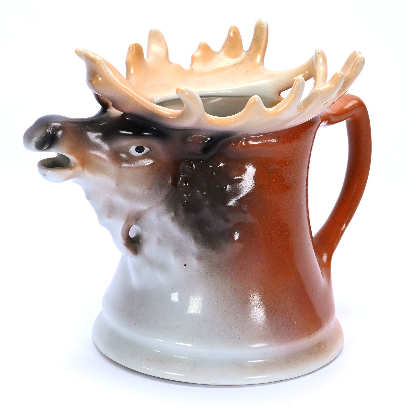 Figural Milk Pitcher, Royal Bayreuth Blue Mark, Rare Moose