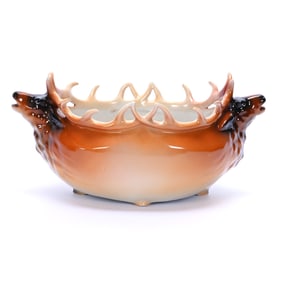 Oval Figural Elk Bowl, Royal Bayreuth Green Mark, Nice Quality